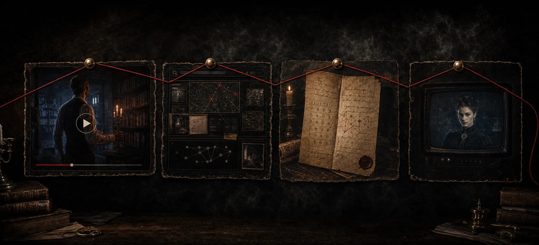 The first four stages of the investigation: a video recording, an internet search, a letter and a conversation with a digital character
